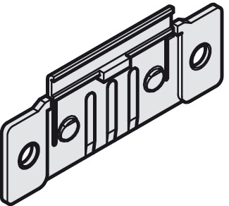 Hafele Hangroller 50 50A крепеж для направляющего элемента, серый, пластик 400.58.060