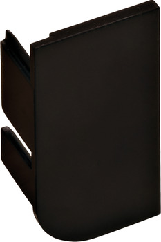 Hafele Заглушка торцевая для одинарного профиля, пластик, чёрный левая 126.37.938
