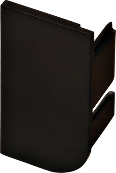 Hafele Заглушка торцевая для одинарного профиля, пластик, чёрный правая 126.37.937