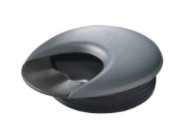 Hafele Кабель канал 80мм, пластик под алюминиевый, черный 631.10.435